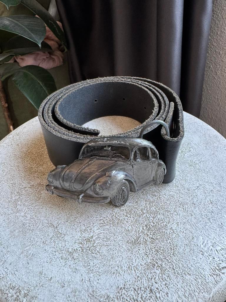 Vtg Volkswagen Belt Buckle Beetle Bug 3D Bergamot Brass 1980, Verzenden, Zo goed als nieuw, Overige kleuren, Minder dan 95 cm