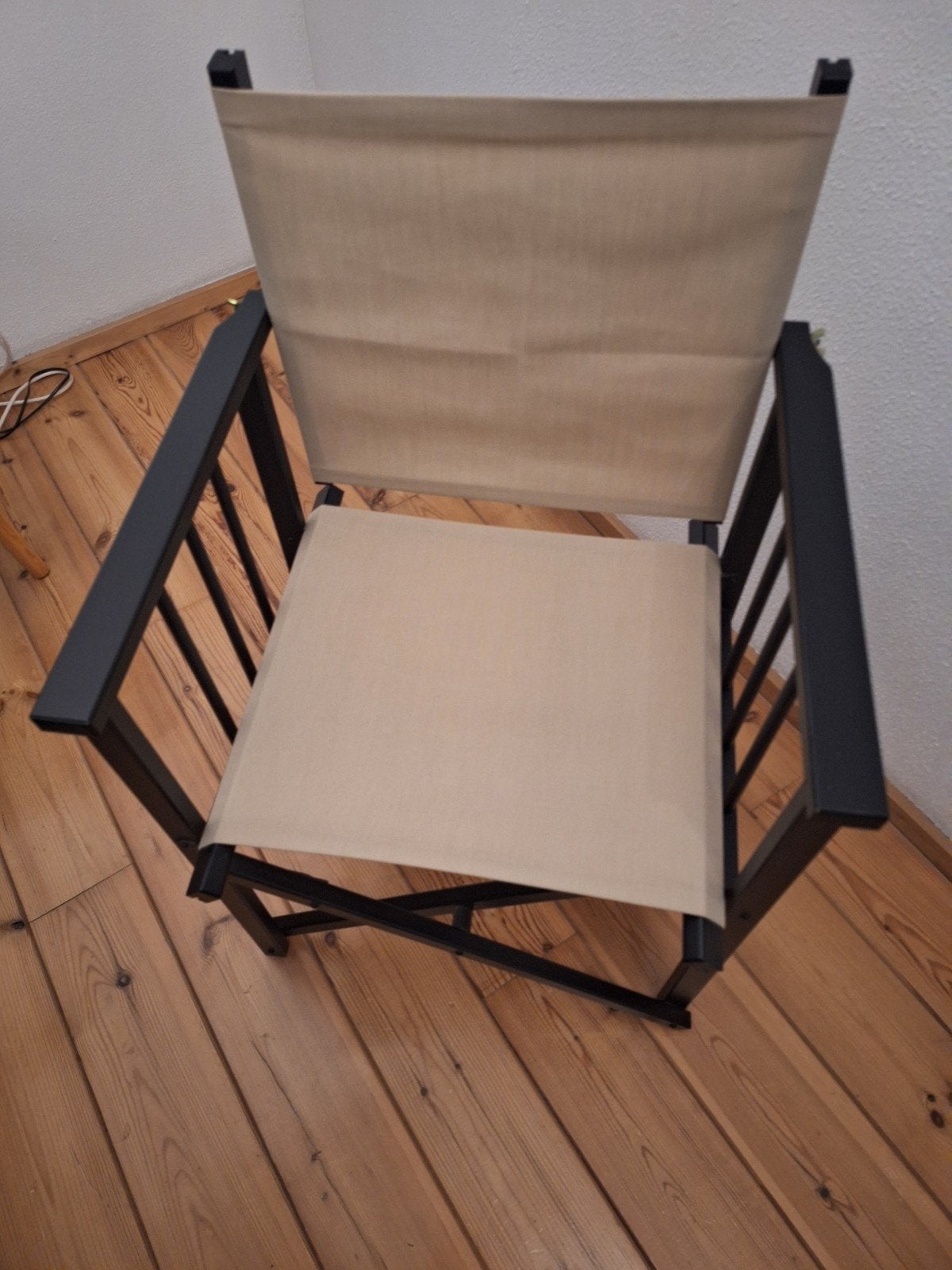 regisseursstoel nieuw stof beige, Huis en Inrichting, Stoelen, Ophalen, Overige kleuren, Nieuw, Eén