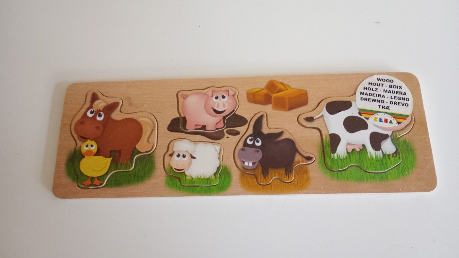 Houten boerderij dieren puzzel, nieuw, Ophalen of Verzenden, Nieuw