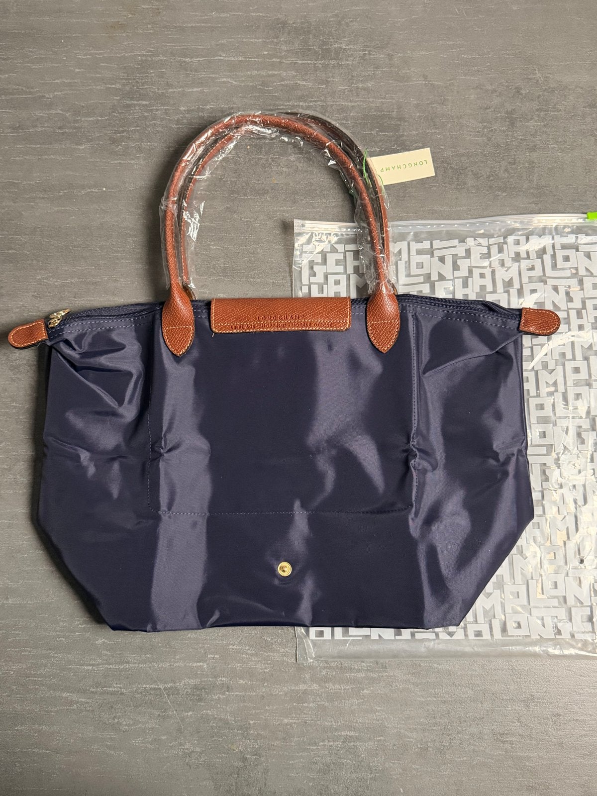 Longchamp Le Pliage Handtas Navy Maat L, Ophalen of Verzenden, Nieuw, Blauw, Handtas