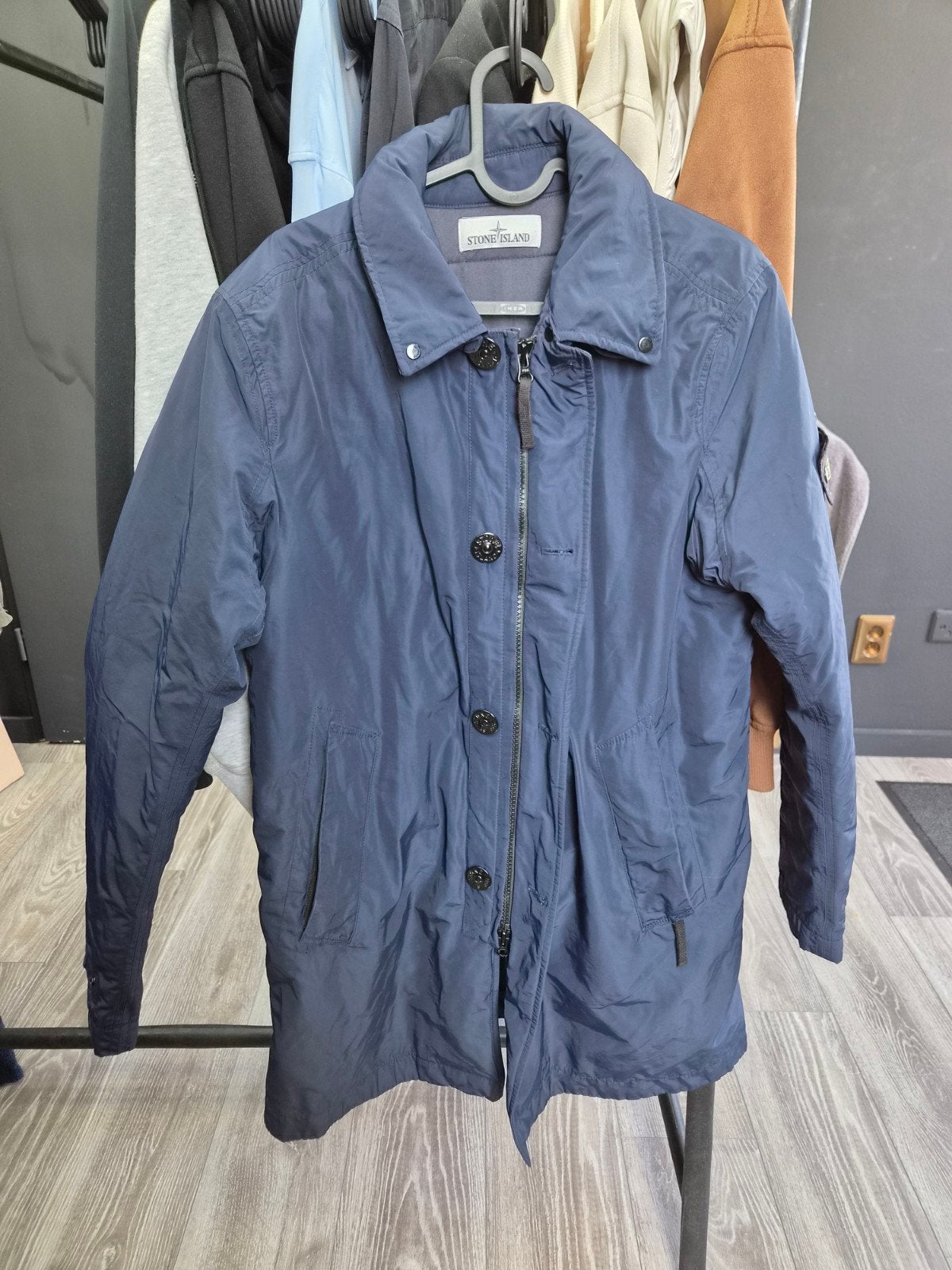 Stone Island Parka Maat S, Ophalen, Blauw, Maat 46 (S) of kleiner, Stone Island