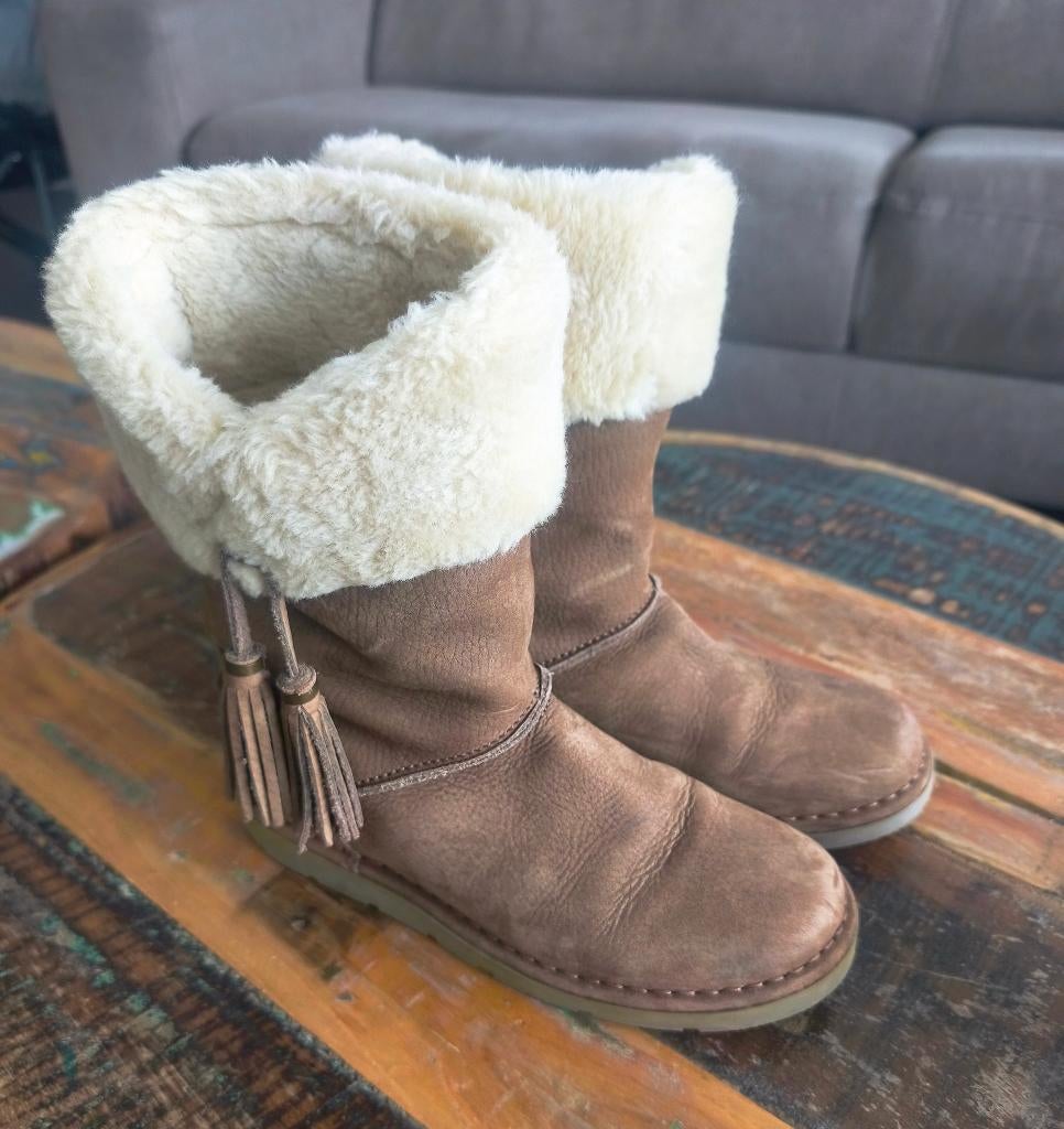 sneeuw boots suede, Bruin, Ophalen of Verzenden, Zo goed als nieuw, Aqa