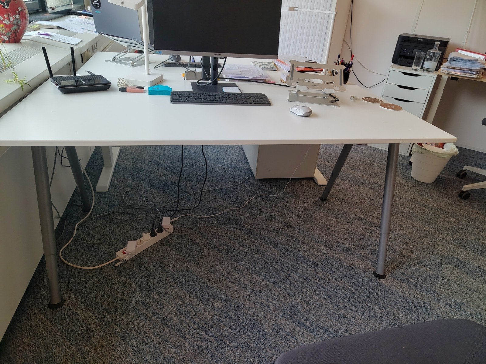 verstelbare ikea werk/eettafel 160 x 80 cm, Huis en Inrichting, Ophalen, 160 cm, Gebruikt, IKEA