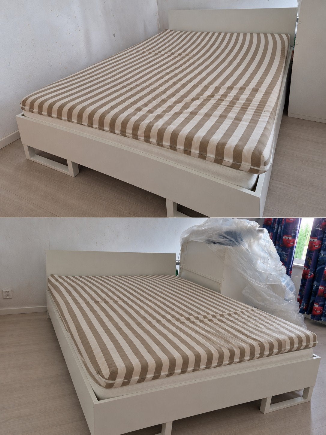 Zo goed als nieuw bedframe 140x200 (excl. matrassen), Huis en Inrichting, Ophalen