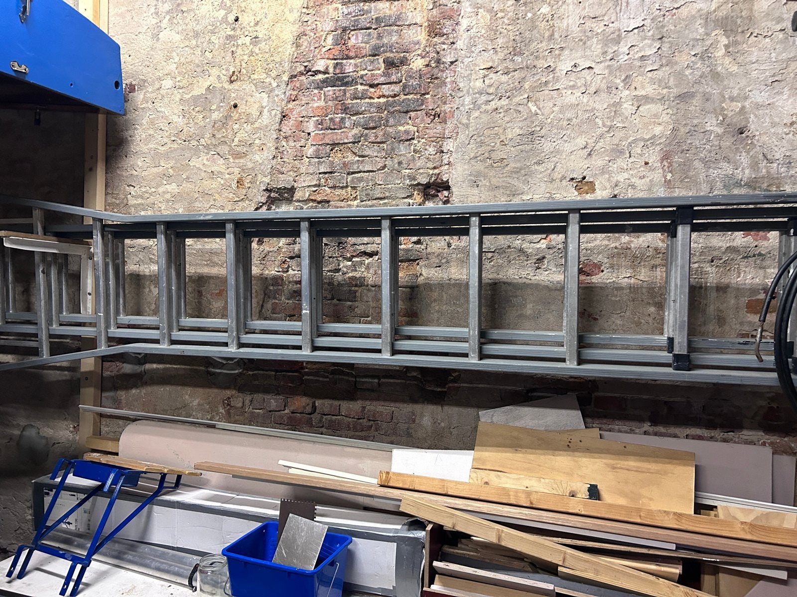 Dirks Opsteekladder 3x12 - 8,65M, Doe-het-zelf en Verbouw, Ophalen, Gebruikt, Ladder, Opvouwbaar of Inschuifbaar
