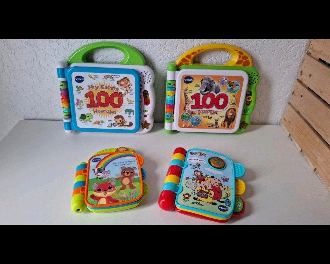 VTech Boekjes - Mijn Eerste 100 Woordjes & Dieren, Ophalen of Verzenden, Gebruikt, Overige typen, Met licht