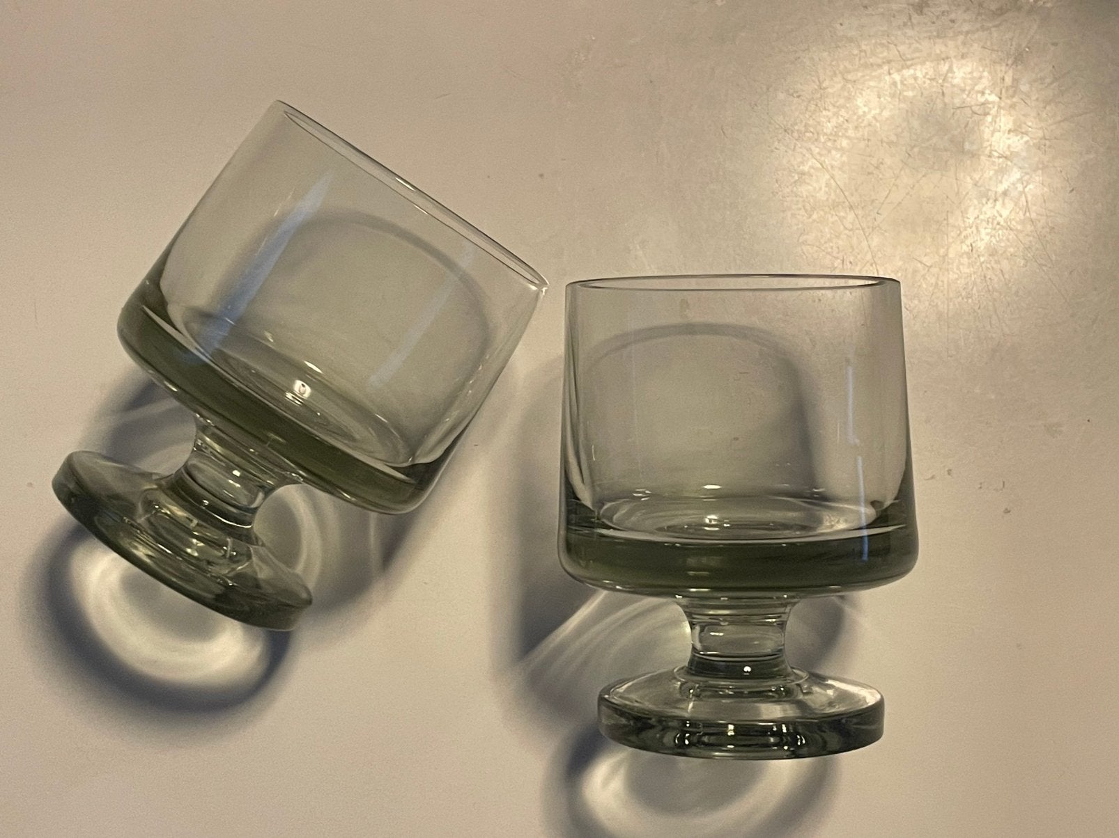 Kastrup Glasværk, DK: 2 Stub borrelglassjes Grete Meyer 1958, Antiek en Kunst, Ophalen of Verzenden