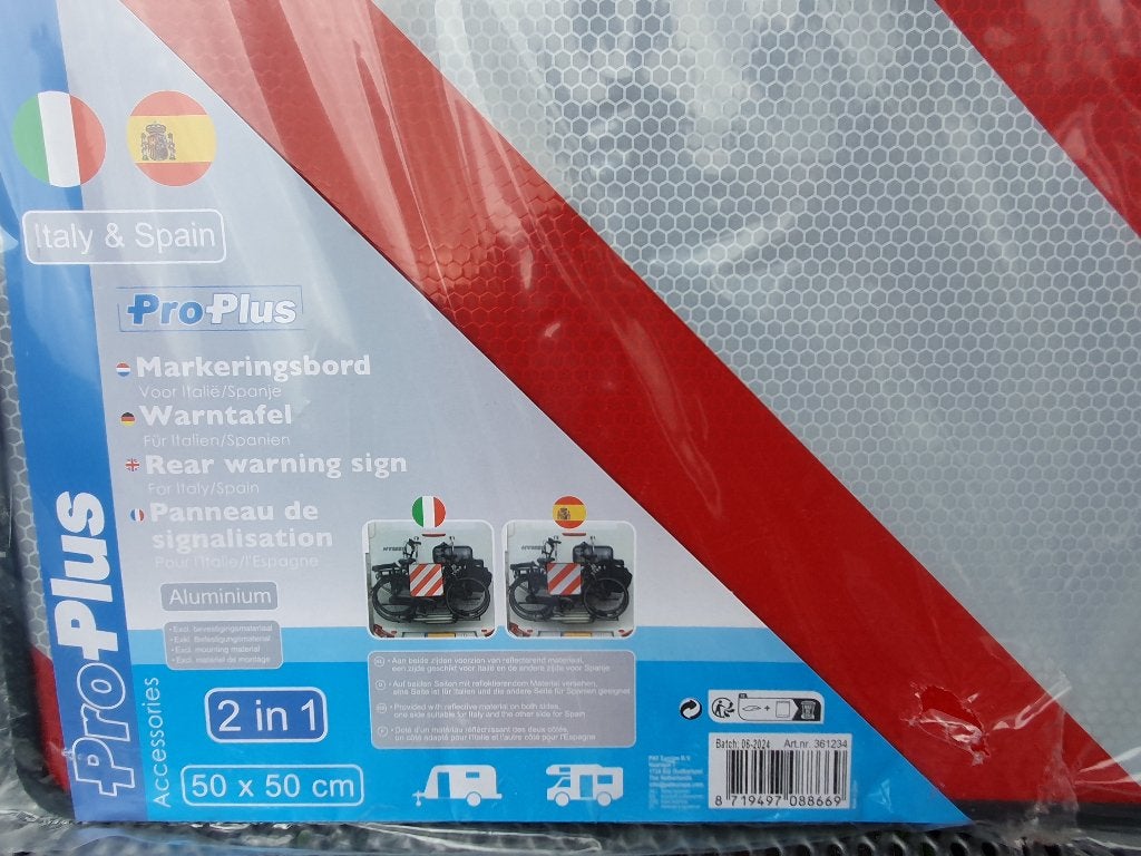 Markeringsbord dubbelzijdig  Italië en Spanje, Ophalen, Nieuw