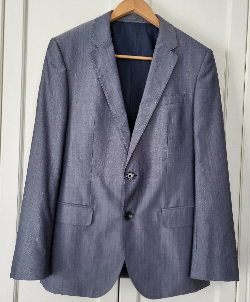 Hugo Boss blazer, grijs, maat 46, Ophalen of Verzenden, Zo goed als nieuw, Hugo Boss, Grijs