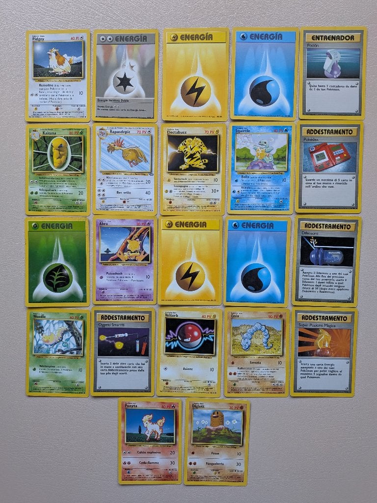 Pokemon kaarten Base Set & Jungle Spaans/Italiaans met rares, Verzenden, Gebruikt, Meerdere kaarten
