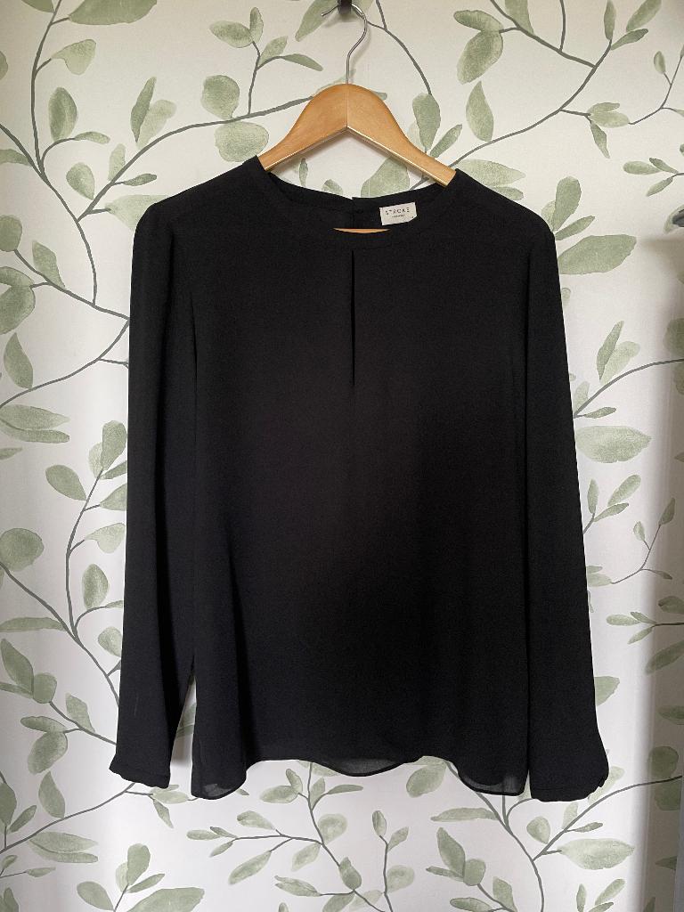 Stroke blauw zwarte blouse medium 38, Kleding | Dames, Maat 38/40 (M), Blauw, Ophalen of Verzenden, Zo goed als nieuw