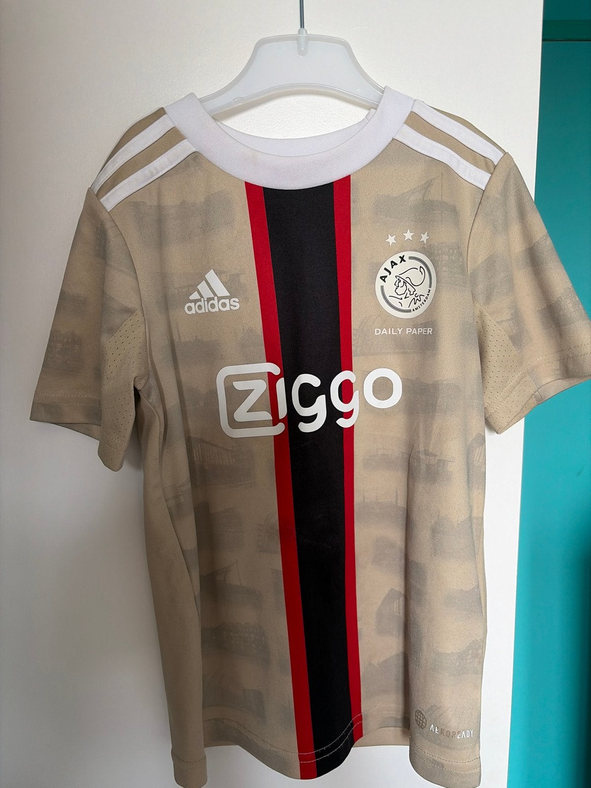 Ajax uitshirt 2021/2022 - Adidas - Maat 116 (5-6 jaar), Ophalen of Verzenden, Zo goed als nieuw, Jongen of Meisje, Shirt of Longsleeve