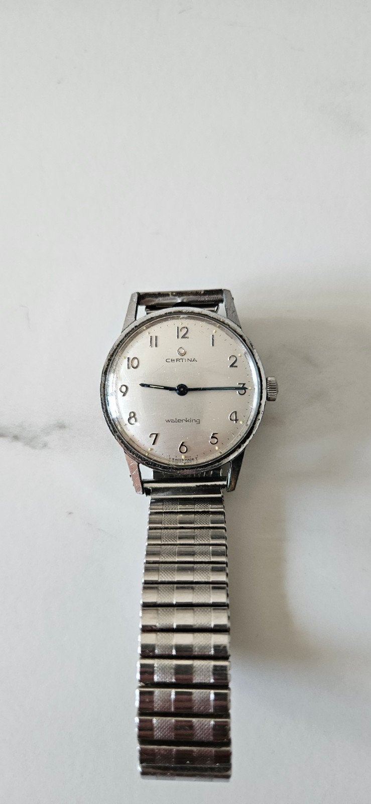 vintage Certina Waterking opwindbaar horloge, Ophalen, Staal, Overige merken, 1960 of later