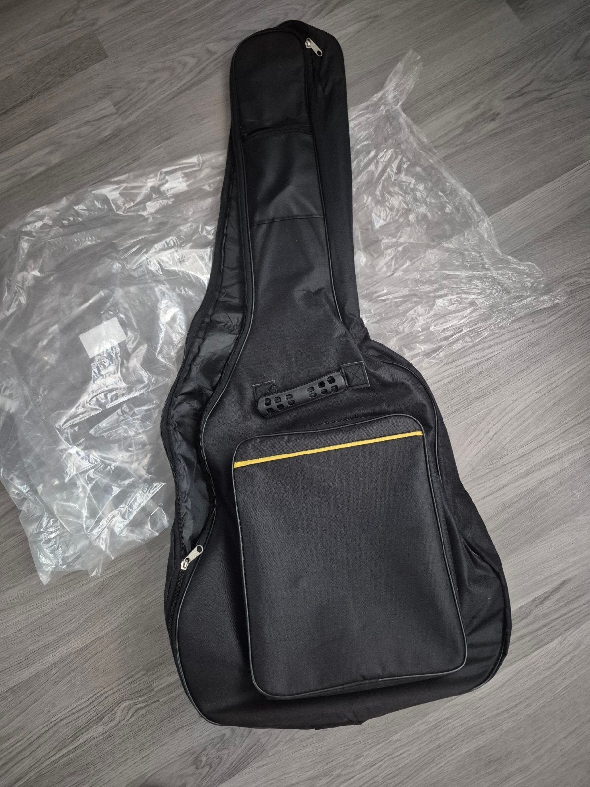Zwarte gitaartas voor akoestische gitaar, Muziek en Instrumenten, Ophalen of Verzenden, Gebruikt, Akoestische gitaar