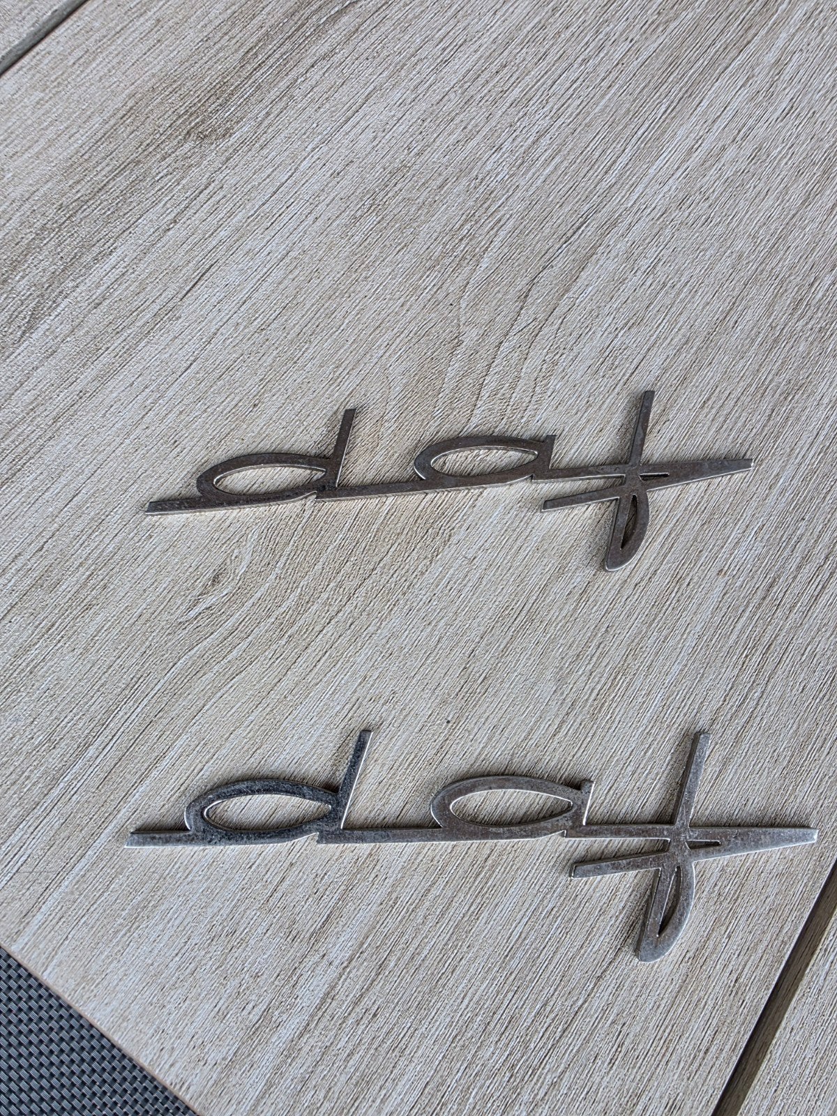RVS DAF logo's 16 cm - Mooi voor op de vrachtwagen, Ophalen of Verzenden, Zo goed als nieuw