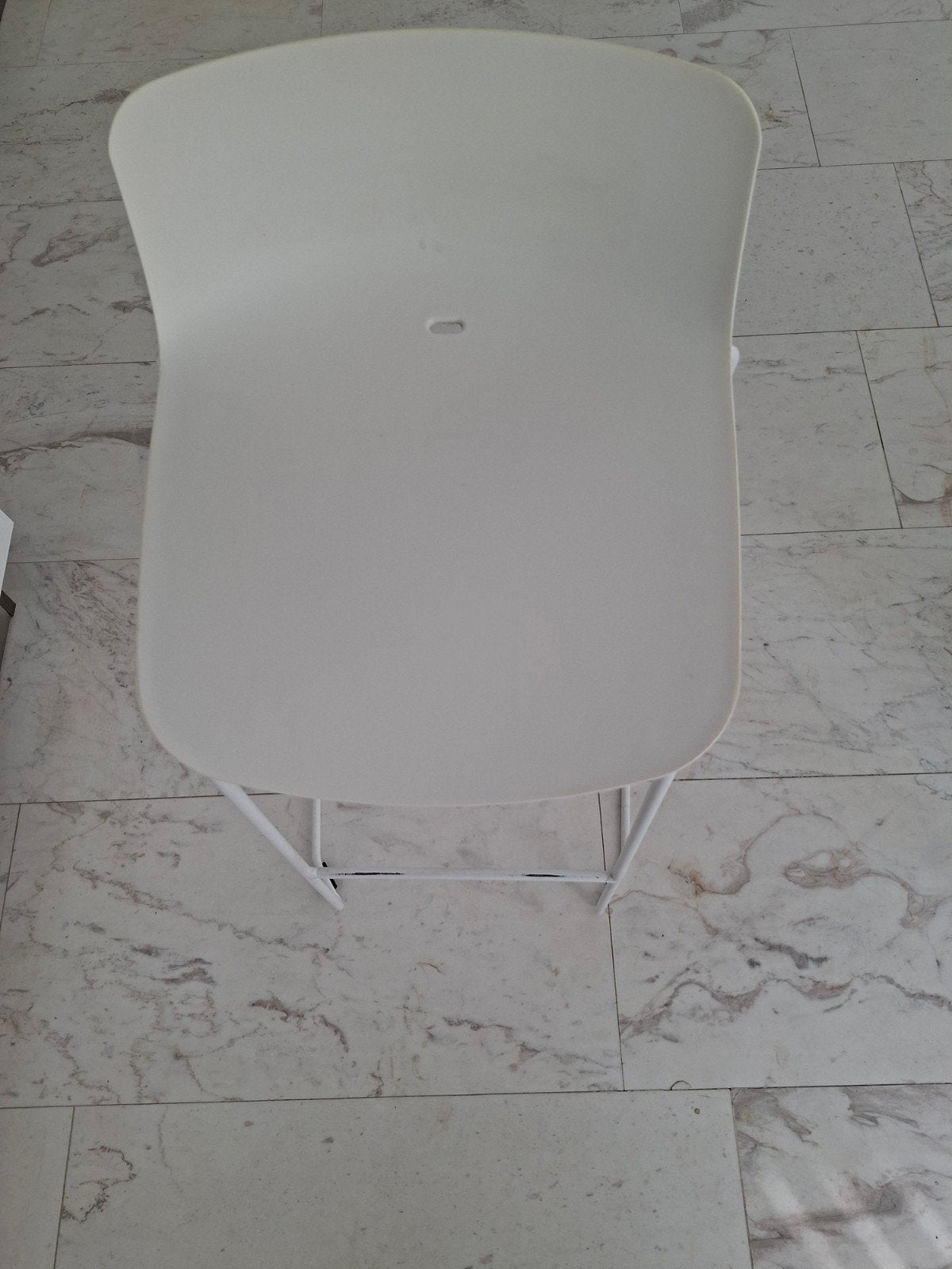 2 witte barkrukken met rugleuning - Gebruikt, Ophalen, Gebruikt, Met voetsteun, 90 cm of meer