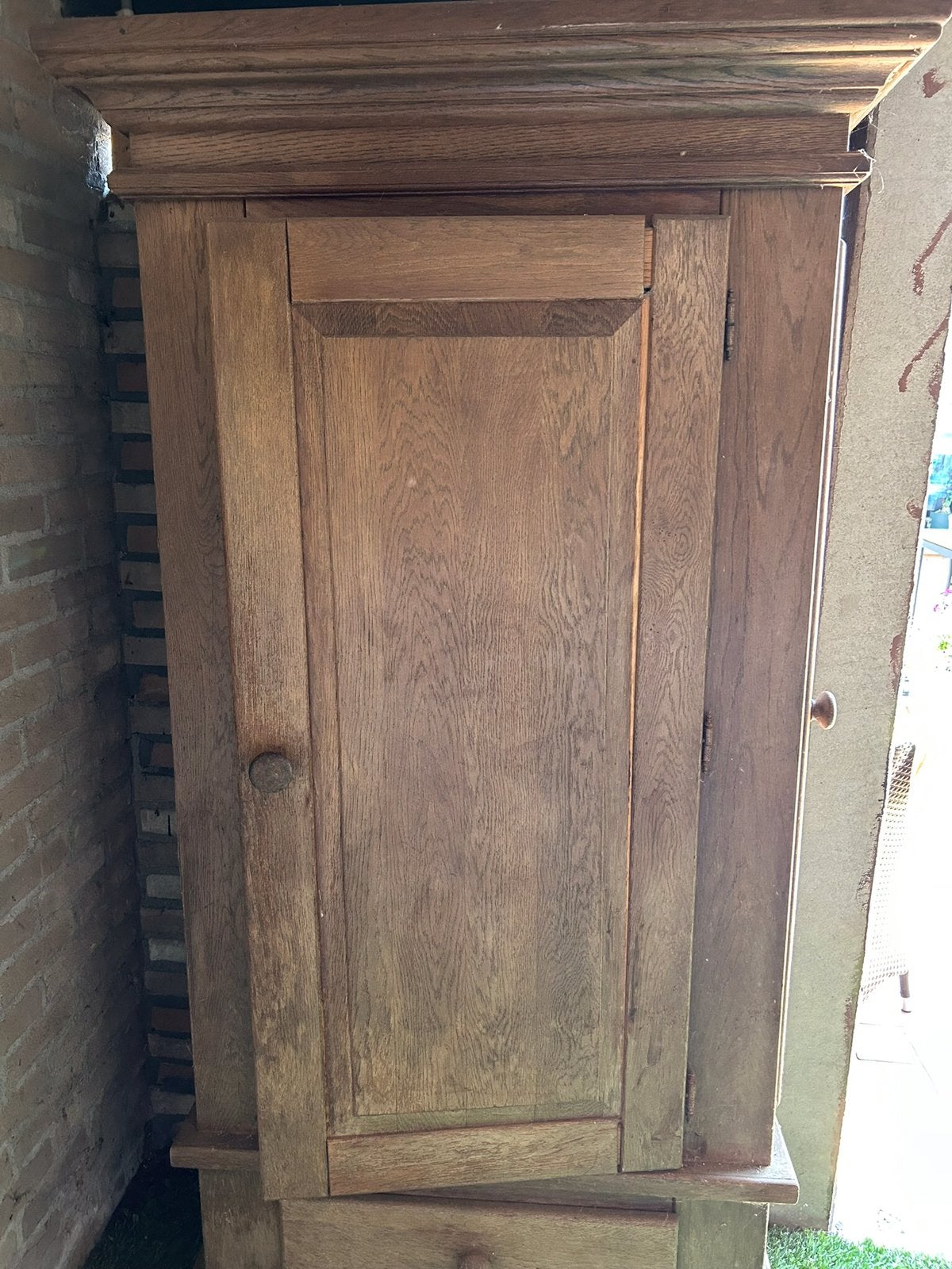 Massief eikenhouten kast, Ophalen