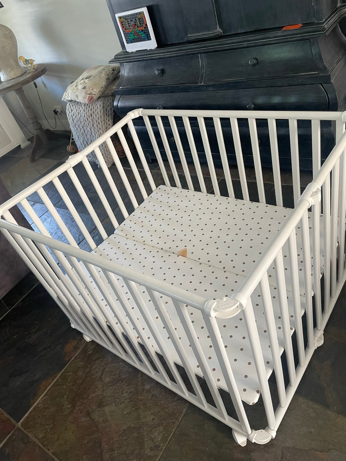 Witte box met boxkleed - Baby's Only, Kinderen en Baby's, Boxen, Gebruikt, Vierkant, Boxkleed, Ophalen of Verzenden
