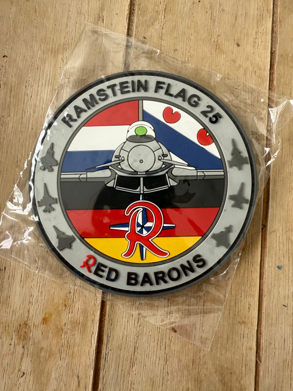 patch Ramstein Flag GAF eurofighters pvc, Verzenden, Zo goed als nieuw, Patch, Badge of Embleem