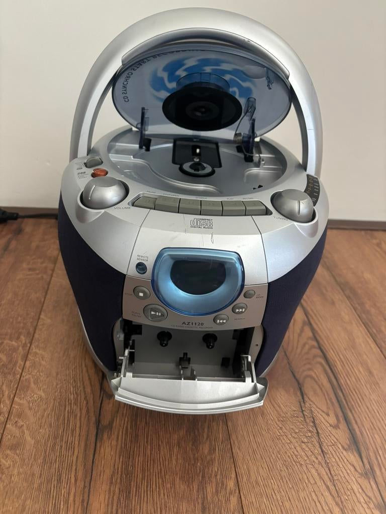 Philips met  cassette cd radio plus kan ook op batterijen, Ophalen of Verzenden, Zo goed als nieuw
