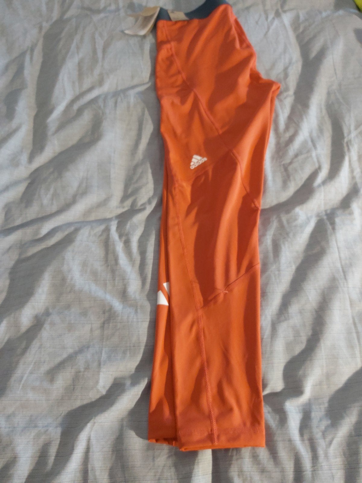 Adidas Lange joggingbroek maat L- Oranje/roest nieuw, Adidas, Nieuw, Oranje, Fitness of Aerobics