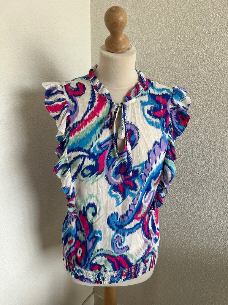 Tramontana maat 40 NIEUWE lurex top big paisley 2345