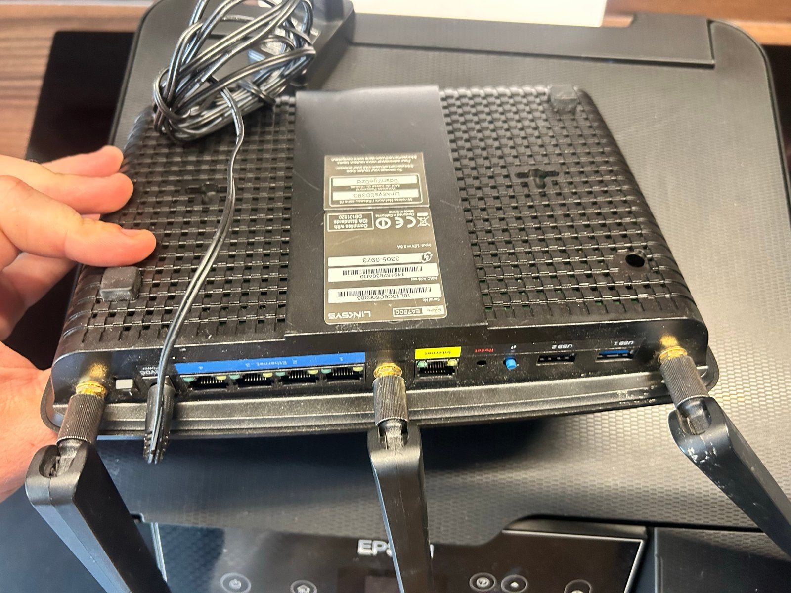 Linksys EA7500 Max-Stream AC1900 MU-MIMO Gigabit Wi-Fi Route, Computers en Software, Routers en Modems, Ophalen, Gebruikt, Router