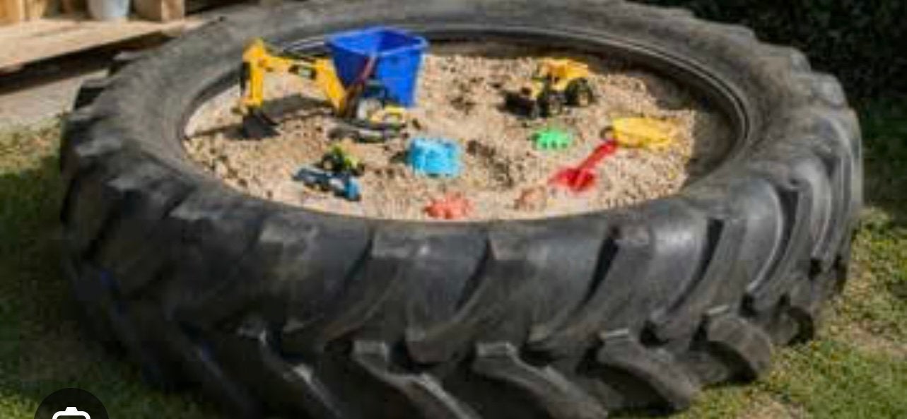 (Zandbak)Tractor band voor o.a  zandbank gratis, Ophalen, Gebruikt
