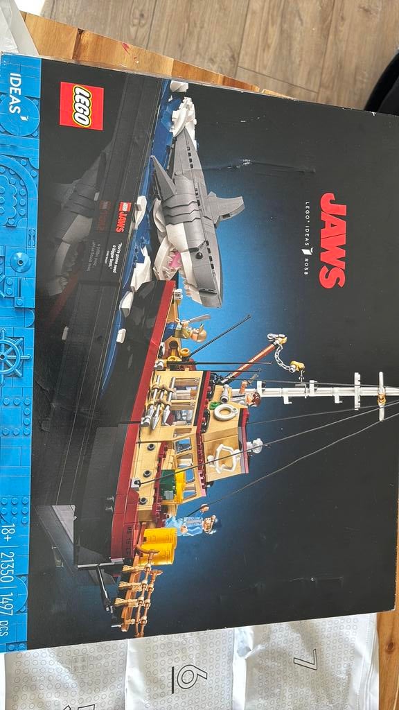 Lego jaws set met doos 21350 18+, Ophalen of Verzenden, Zo goed als nieuw