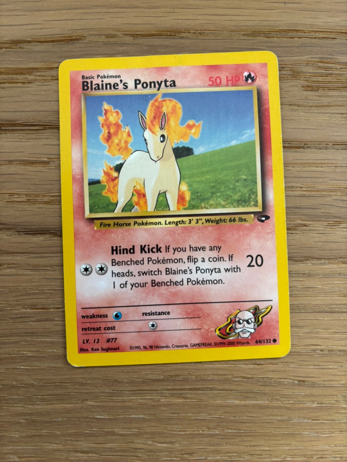 Blaine’s Ponyta, Ophalen of Verzenden, Gebruikt, Losse kaart
