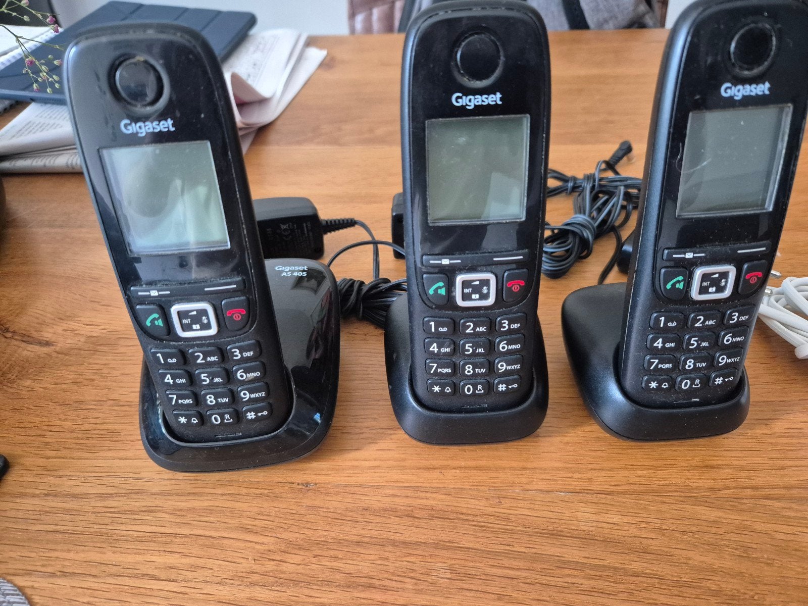Gigaset AS405 Dect telefoon met 3 handsets, Ophalen of Verzenden, Gebruikt, 3 handsets