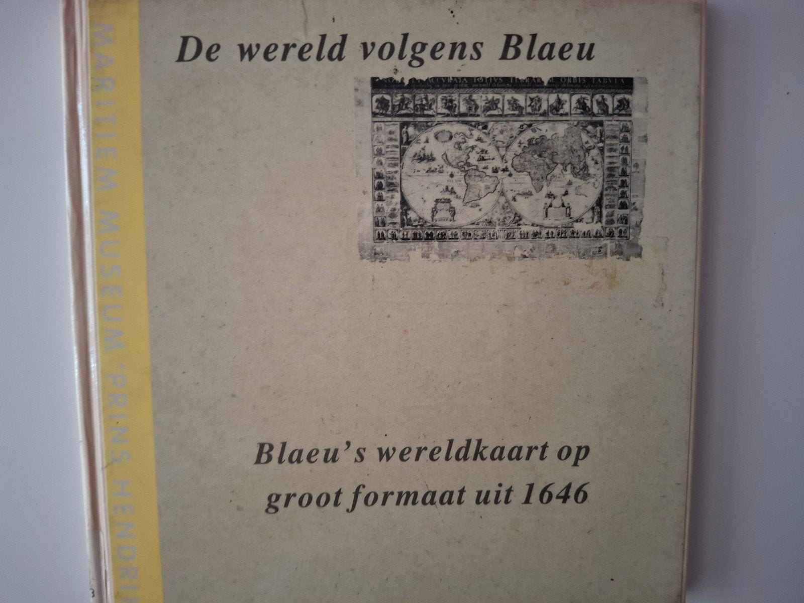 De wereld volgens Blaeu wereldkaart uit 1646, Boeken, Atlassen en Landkaarten, Ophalen of Verzenden, Gelezen, Voor 1800, Landkaart