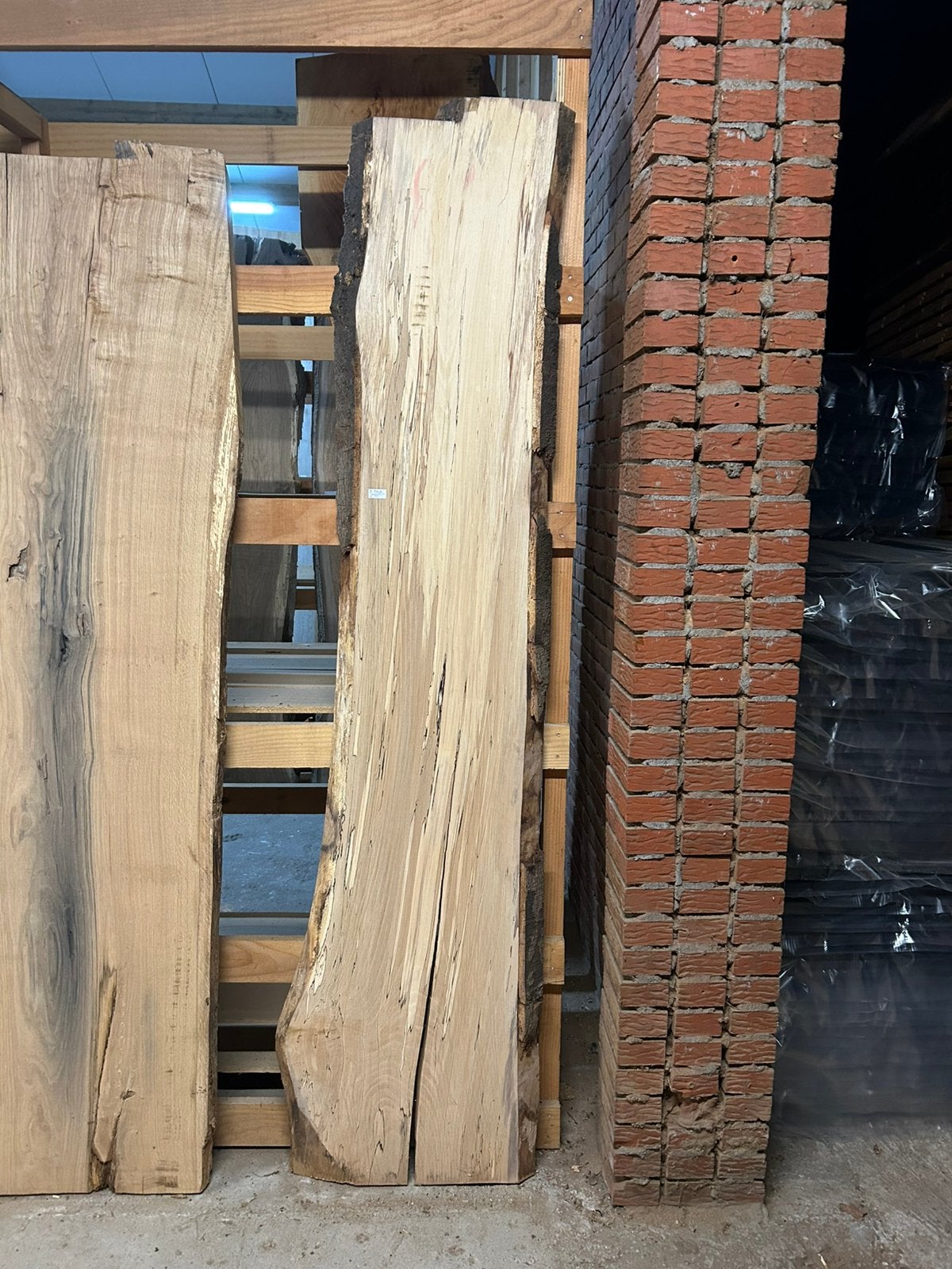 Nr 73/ Boomstamblad Spalted Beuk met slaap ca.5x40x230cm., Ophalen, Nieuw, 180 tot 250 cm, Overige typen