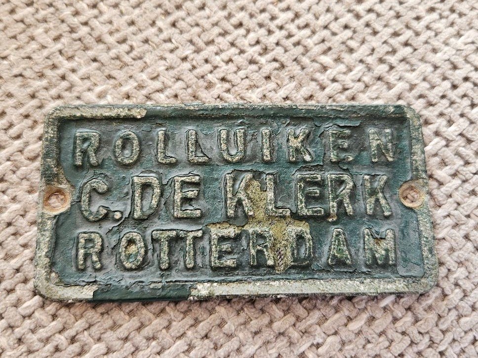 Rotterdam Rolluiken G. de Klerk Rotterdam Plaquette, Ophalen of Verzenden