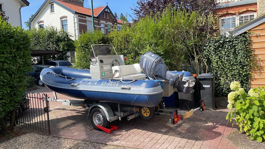 Joker 470 rubberboot (2006) met Yamaha 50 PK – compleet, Watersport en Boten, Rubberboten, Ophalen, Yamaha, Zo goed als nieuw