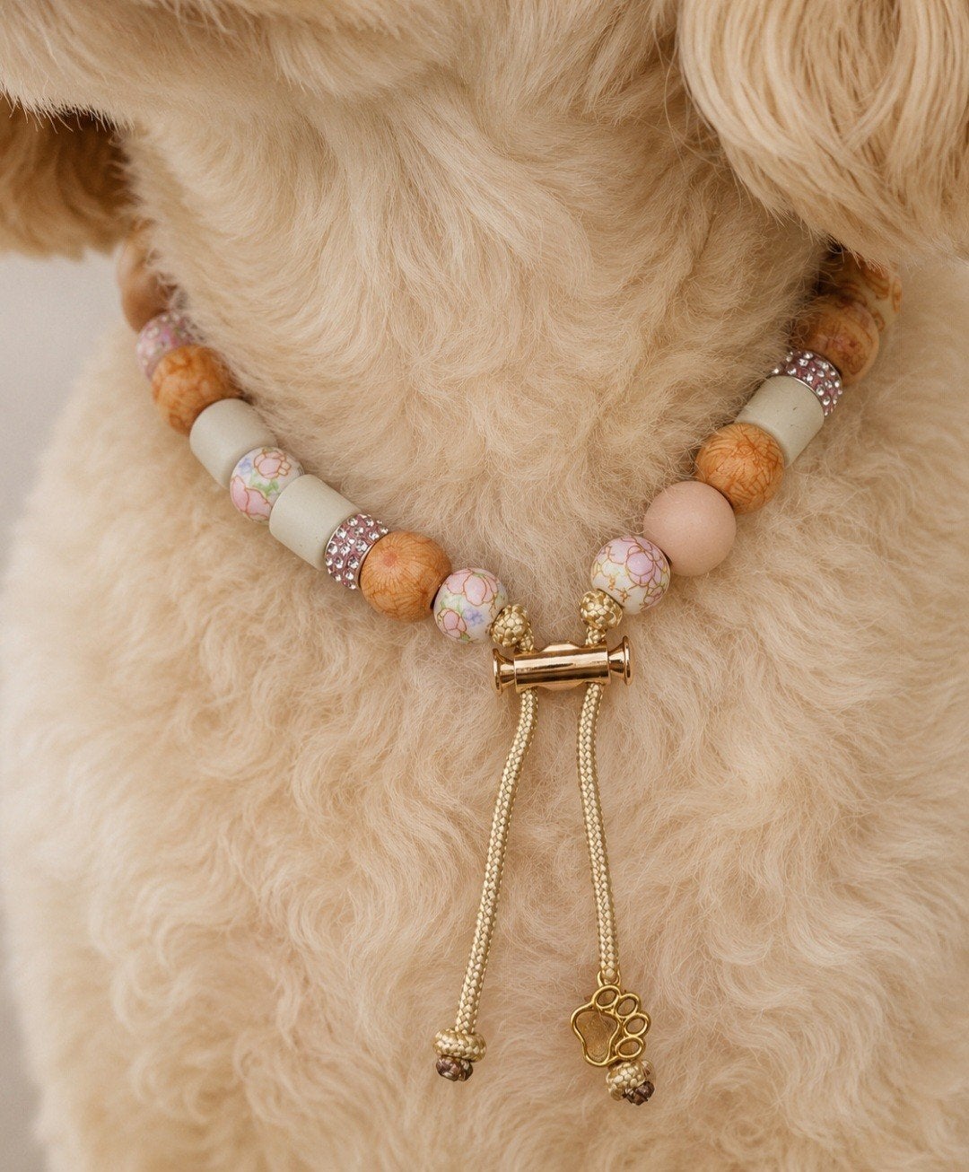 Anti tekenketting voor de hond | bohemian, Ophalen of Verzenden, Handgemaakt, Nieuw