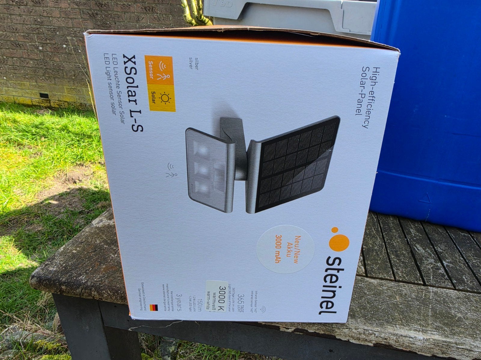 Steinel XSolar L-S Solar Buitenlamp met Bewegingssensor, Zonne-energie, Kunststof, Led, Minder dan 50 watt