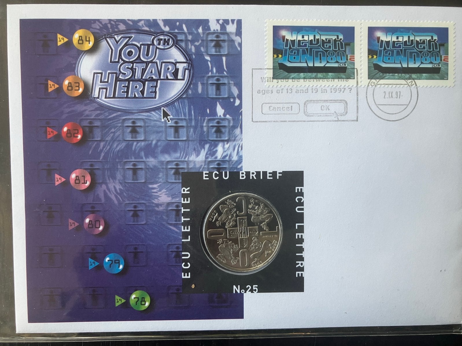 ECU Brief 25 - 1997 Jongerentrends, Postzegels en Munten, Verzenden, Overige materialen, Nederland