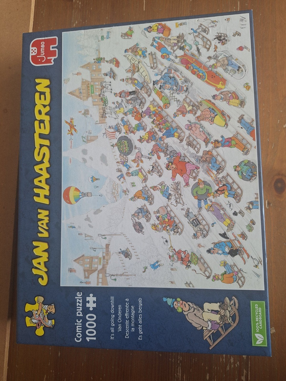 Jan van Haasteren Comic Puzzel - It's all going downhill, Ophalen of Verzenden, 500 t/m 1500 stukjes, Zo goed als nieuw, Legpuzzel