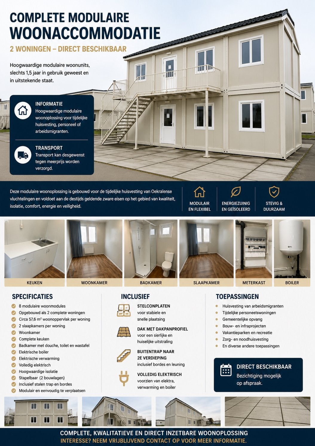 2 Complete Modulaire Woningen | 8 Woonunits | ZGAN!, Ophalen