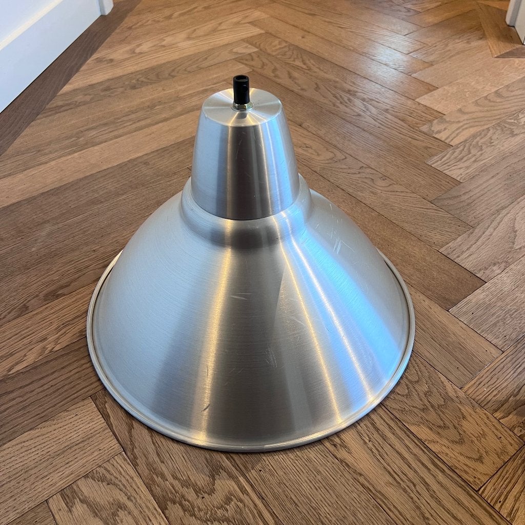 IKEA hanglamp T9623 aluminium Ø36 cm – industrieel vintage, Ophalen, Gebruikt, E27 (groot), Metaal