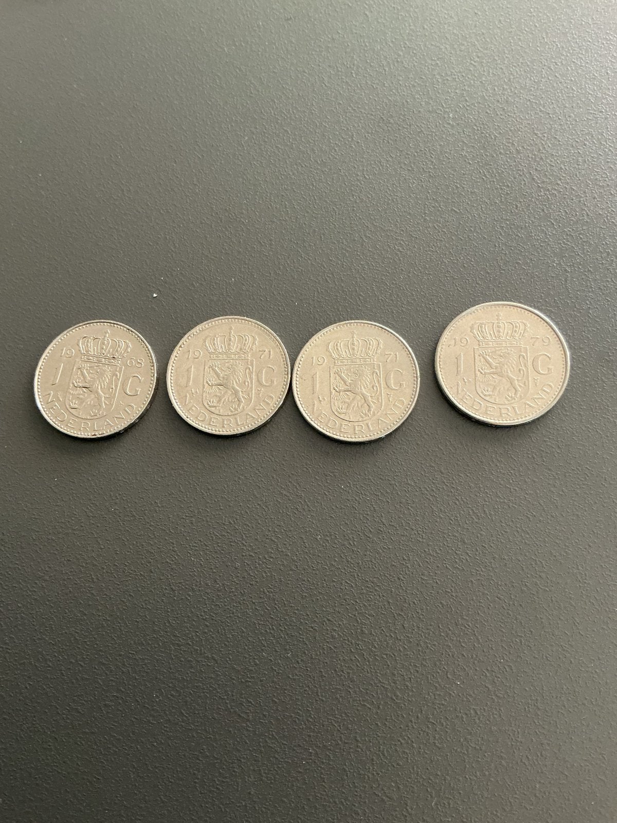 4x 1 gulden munt Koningin Juliana, Ophalen of Verzenden, Koningin Juliana, 1 gulden, Losse munt