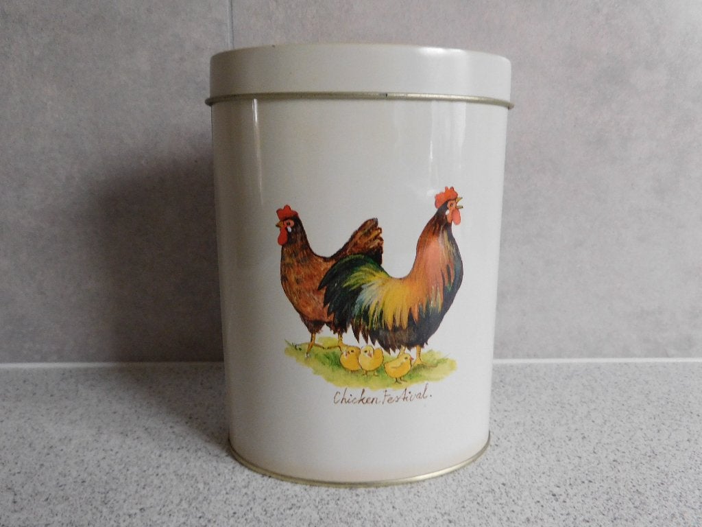 Voorraadblik Chicken Festival JET by ter Steege 17x12 cm, Gebruikt, Ophalen of Verzenden, Metaal, Jet by Ter Steege