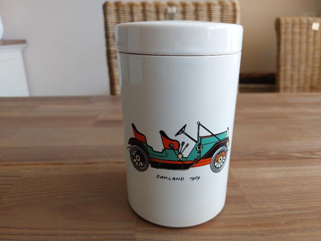 Zeldzame Vintage Pot Porselein Auto Porselein Oakland 1909, Verzenden
