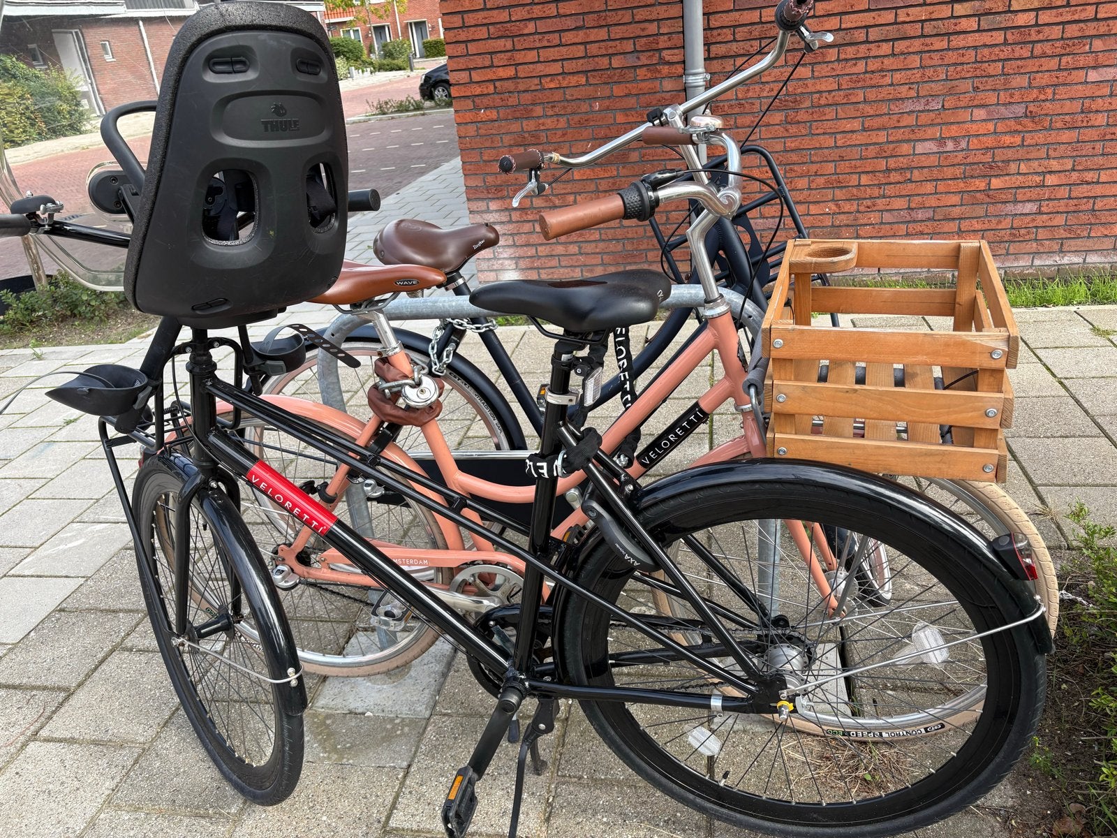 Veloretti fiets zwart - Erg goede staat, incl. extra slot, Fietsen en Brommers, Ophalen, Gebruikt, Overige merken, Versnellingen
