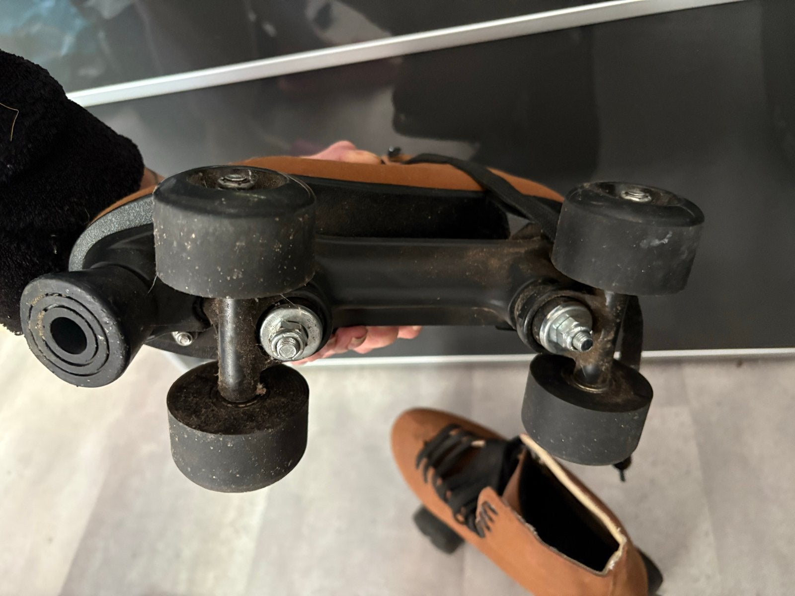 Bruine rolschaatsen - Maat 38, Ophalen of Verzenden, Gebruikt, Dames