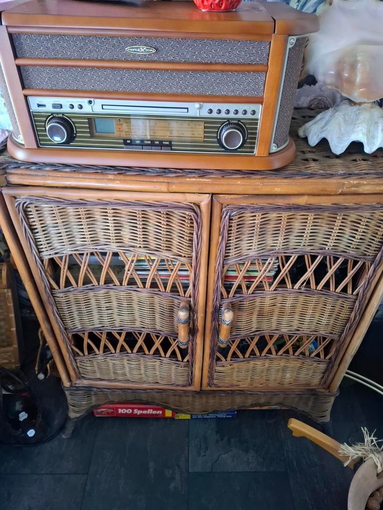 Mooie vintage rotan  spullen het liefst in 1 koop ., Ophalen, Gebruikt