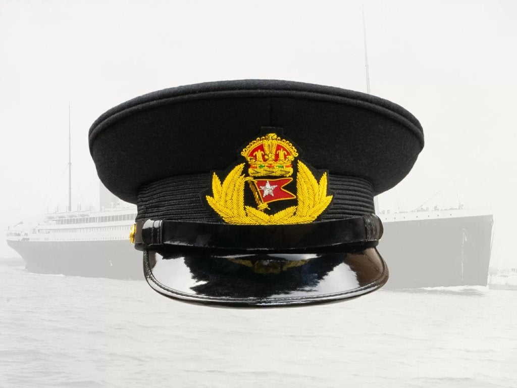 Pet,Kepie,Officier,Titanic,White,Star,Line, Verzenden, Nieuw, Film, Kleding