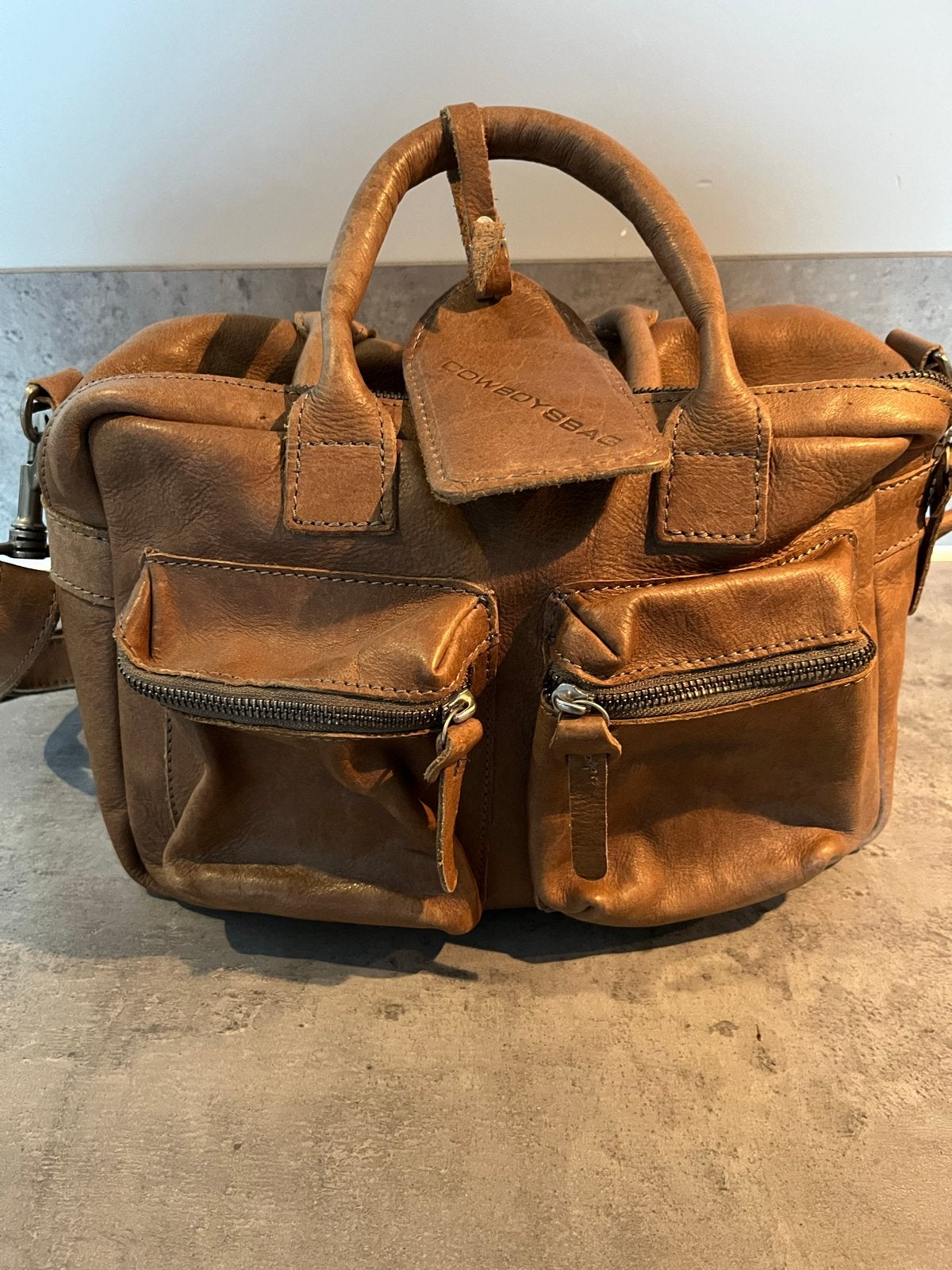 Cowboysbag Handtas/Schoudertasje Leer Bruin, Ophalen of Verzenden, Zo goed als nieuw, Bruin, Handtas
