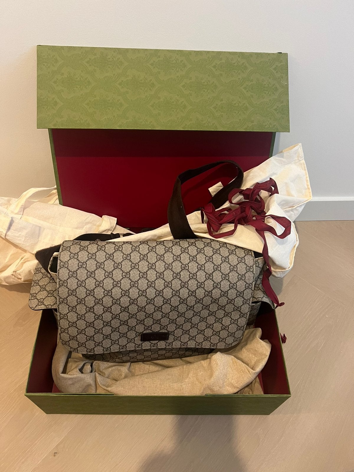 Originele luiertas, Ophalen of Verzenden, Zo goed als nieuw, Beige, Handtas